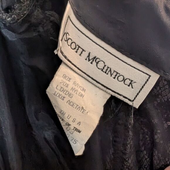 Vintage Scott McClintock Gothic Gown Black Dress Southern Belle Witchy Regency - Picture 9 of 13